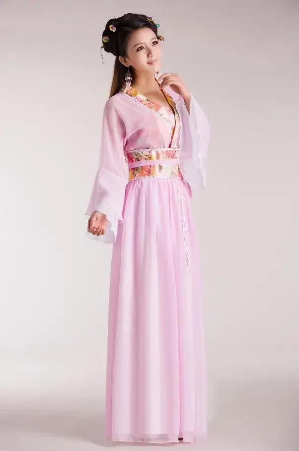 new ancient chinese costume women folk dance costume for woman hanfu women new year Fan clothing costumes