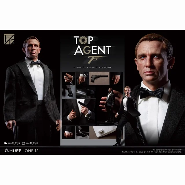 Goods in Stock 100% Original MUFF TOYS TOP AGENT 007 1/12 Daniel