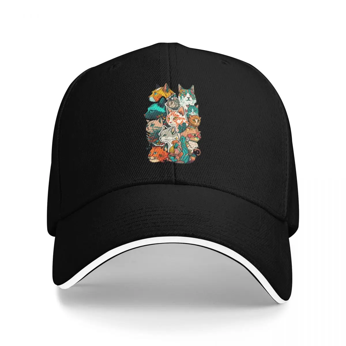 hallucination psychedelic colorful cat Baseball Cap custom Hat New In Hat Girl'S Hats Men's