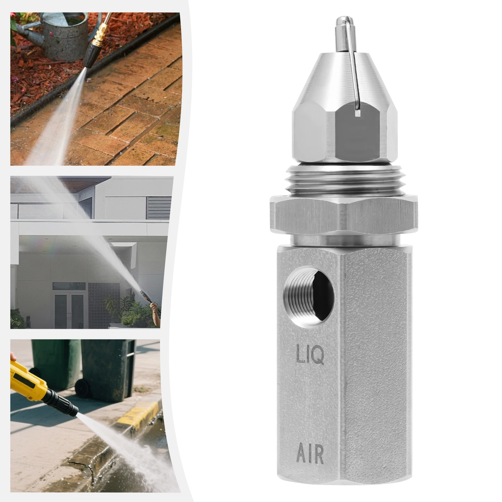 فوهة بالموجات فوق الصوتية للضباب الجاف فائقة الدقة - 80 °   زاوية رش، 2.95 × 0.49 بوصة (مدمجة)، 0.42 رطل (خفيف الوزن)، سهل التركيب/النظيف