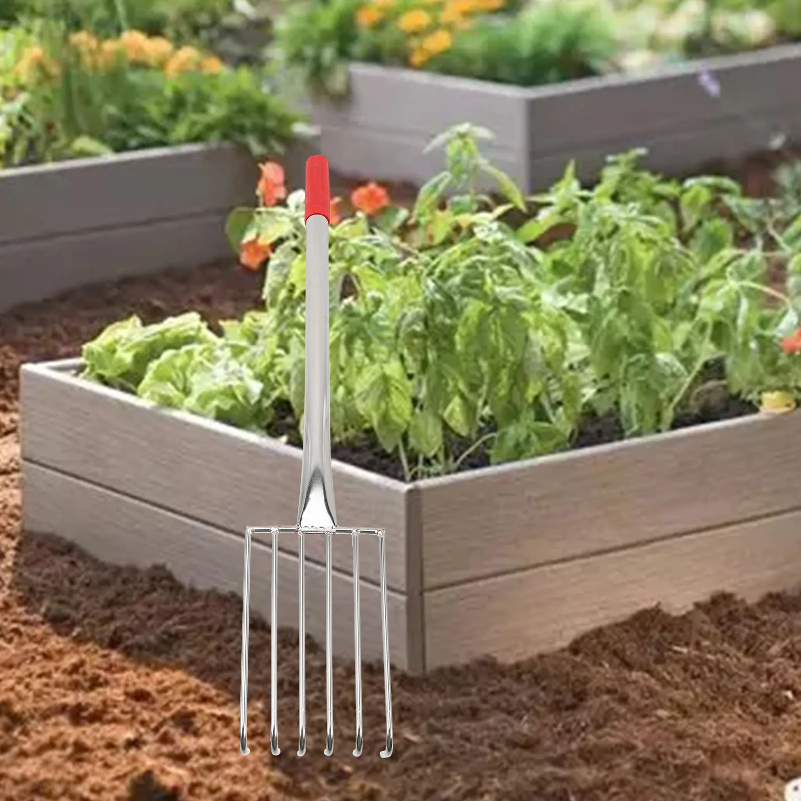 

Stainless Steel H Rake Digging Tool Rubber H Gardening Beach Shell Harvesting Metal Rake Spreading Soil Loosening Lawn
