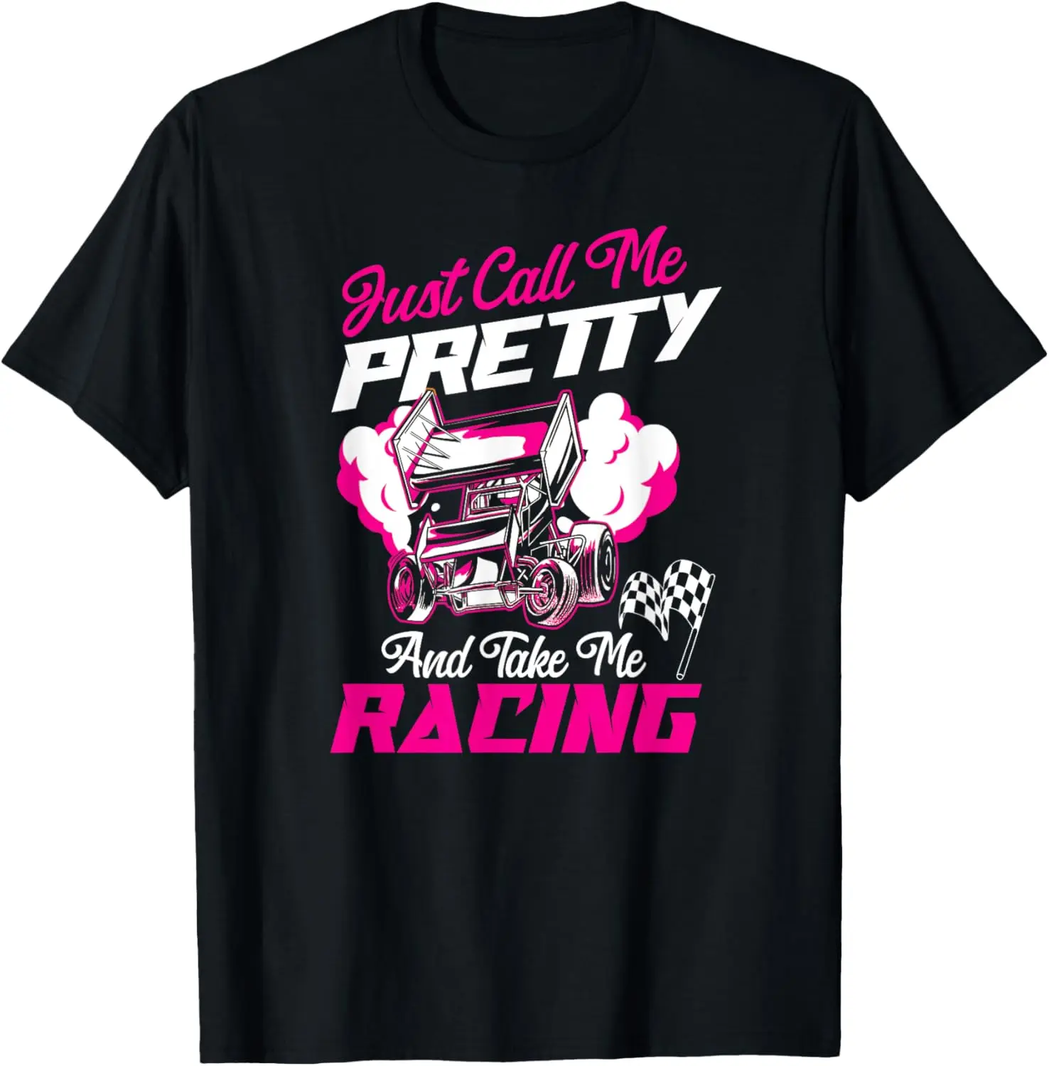 Dirt Track Racing Race Sprint Car Girlfriend Girl Grandma T-Shirt