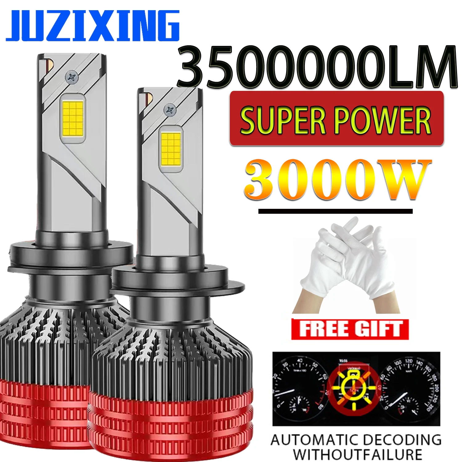 JUZIXING H7 Светодиодная фара Bi Led Projecto Led H4 UltraTurbo Мощная для автомобилей Canbus Light без ошибок H1 H9 9005 HB3 9006 HB4