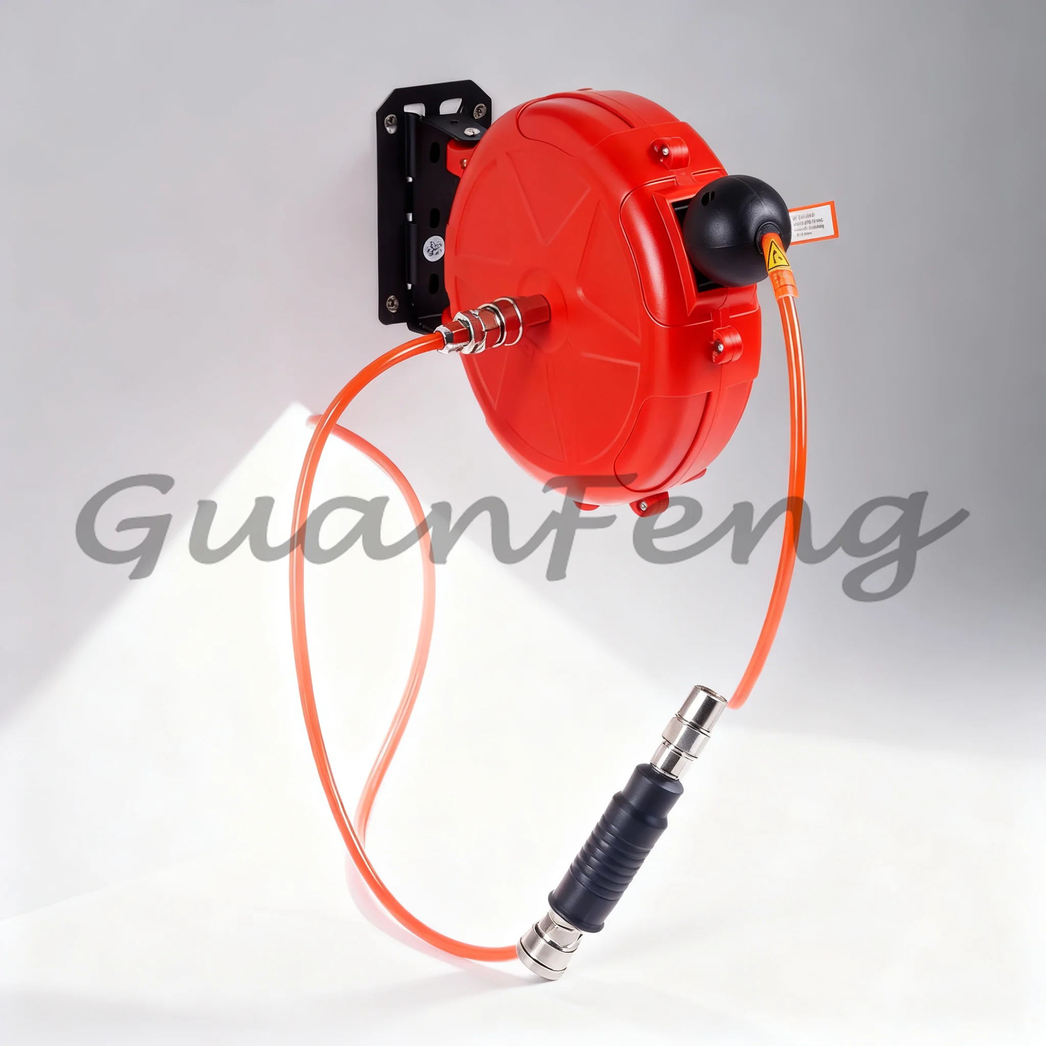 10M Auto Rewind Air Hose Reel with Automatic Locking, Retractable Air Compressor Hose Reel for Workshop & Garden