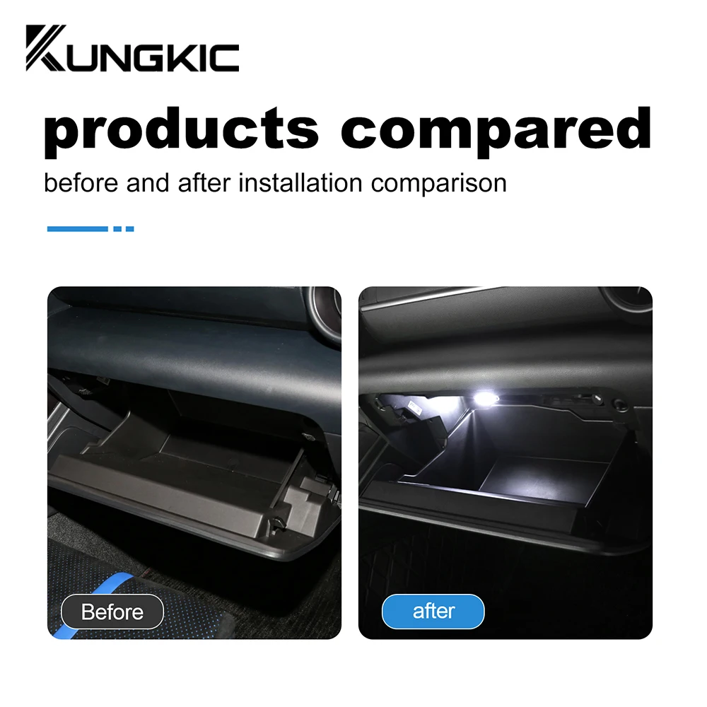 KUNGKIC RHD LHD Light For Subaru BRZ ZD8 Toyota GR86 ZN8 2022 2023 2024 2025 Car LED Glove Box Boot Compartment White Blue Lamp