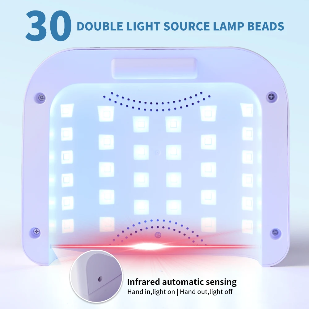 30Leds Uv Led Nail Art Lamp Uv Nail Art Lamp Voor Manicure Draagbare Nagel Droger Professionele Uv Nageldrooglamp