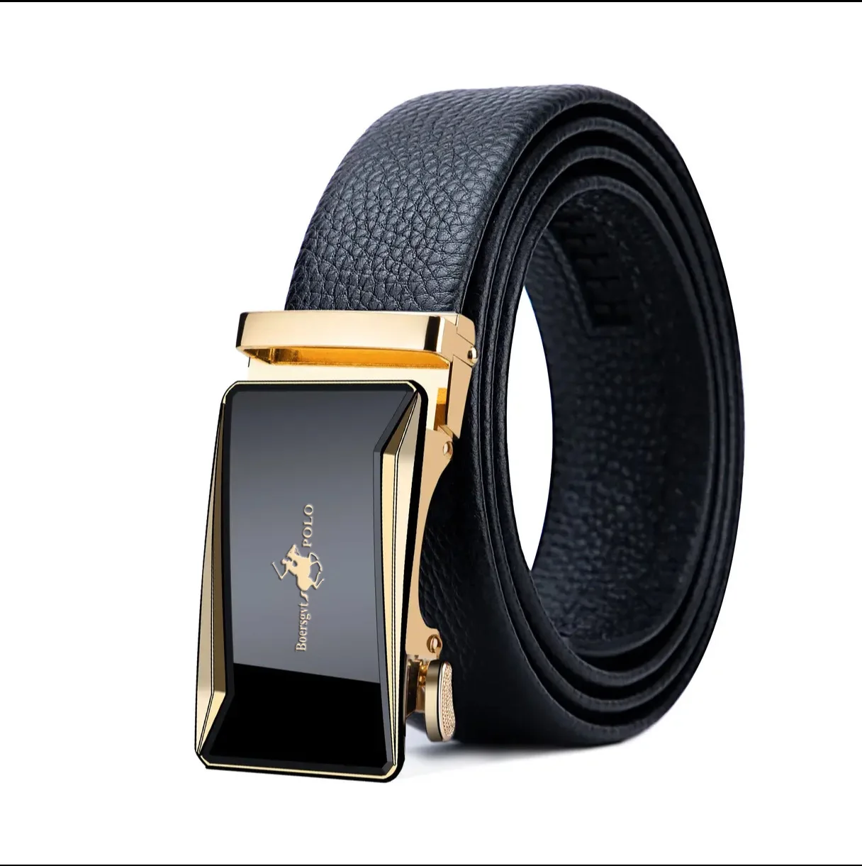 เข็มขัดผู้ชายหัวเข็มขัดอัตโนมัติ หนังแท้ ธุรกิจ อเนกประสงค์ ดีไซน์เรียบง่าย เข็มขัดคาดเอวมีสไตล์ มาพร้อมกับกล่องของขวัญระดับพรีเมียม