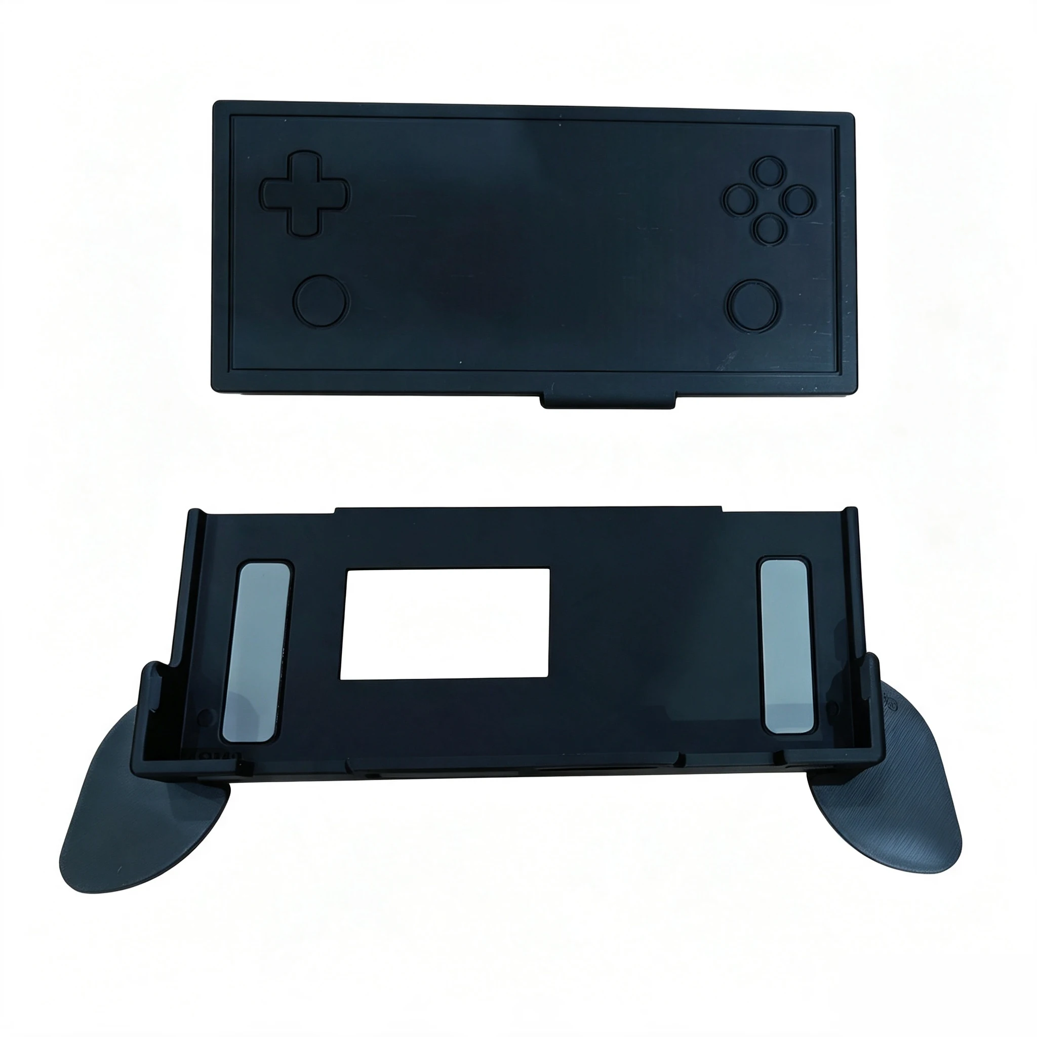 Ergonomic Hand Grip Case for AYANEO Pocket MICRO 2, Retractable Hidden Grip with Screen Cover Shockproof Protector Stand Holder