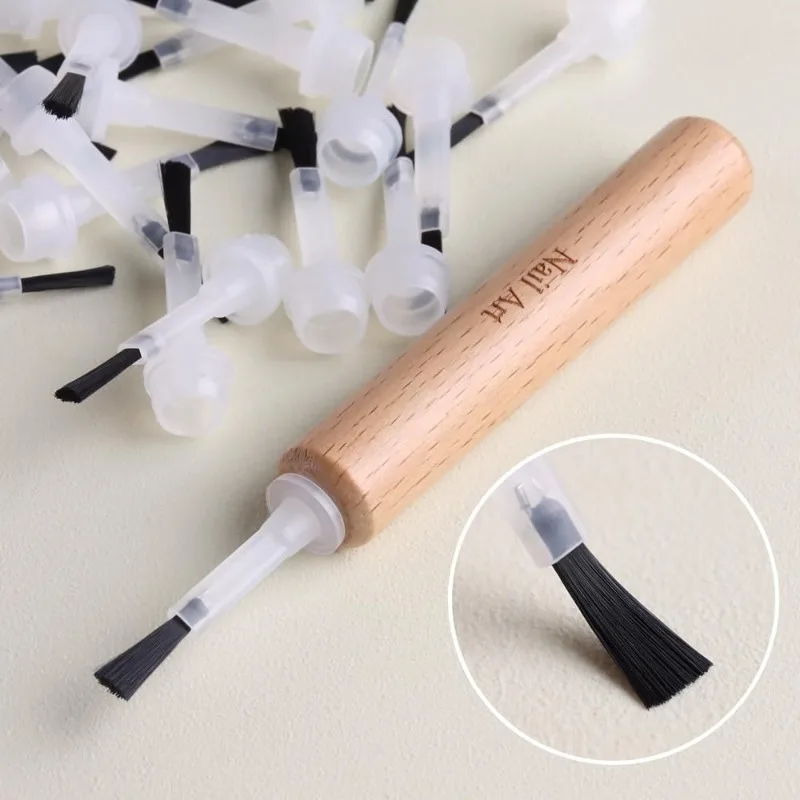 

Профессиональный набор кистей для нейл-арта со съемной деревянной ручкой — многофункциональные кисти для лака, инструменты для нейл-арта, аксессуары для ногтей