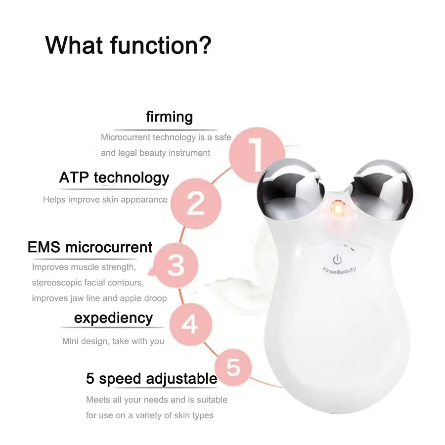 EMS マイクロカレントフェイスマッサージステンレス鋼ダブルヘッド RF 治療マッサージャースキンリフティング引き締め美容機器