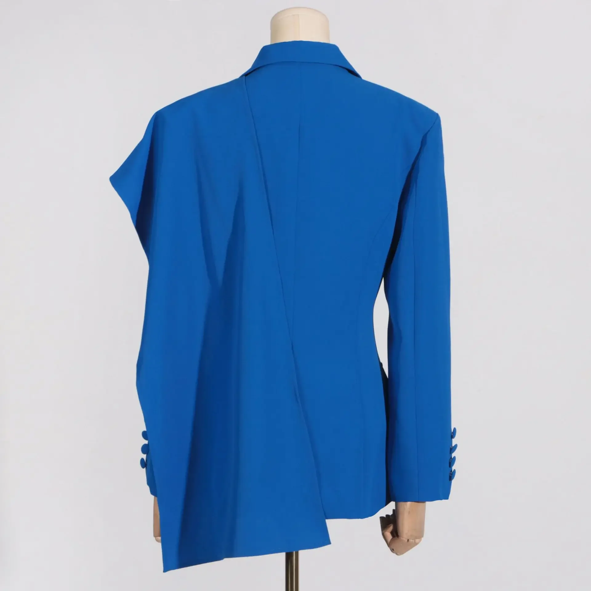 Veste imbibée pour femme, coupe couvertes formelle, vêtements haut de gamme, petit design bleu, mode, nouveau, automne, 2024