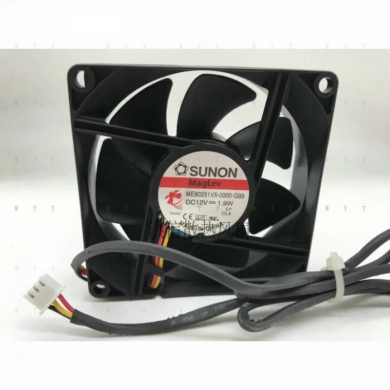 

H 1 шт. для SUNON 8025 ME80251VX-0000-G99 DC12V 1,9 Вт 8 см 3-проводной вентилятор