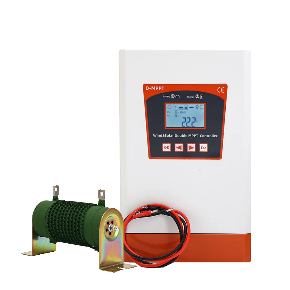 Doppelter MPPT-Laderegler, Solar- und Wind-Hybrid-System, 6000 W, 12 V, 24 V und 48 V, automatischer Regler, Heimgebrauch, Windturbinengenerator
