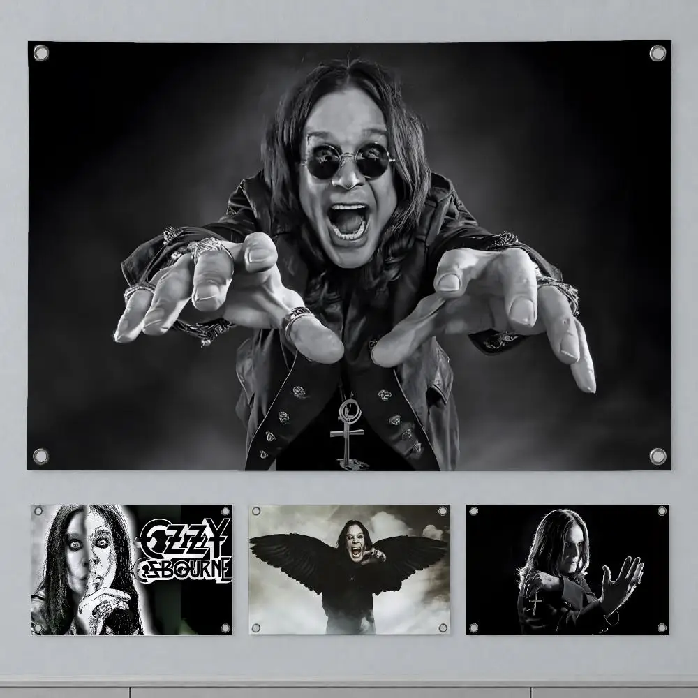 Trending Celebrity Ozzy Osbourne Flags Wall Hanging Banner Indoor Outdoor Party Home Wall Decor Backdrop