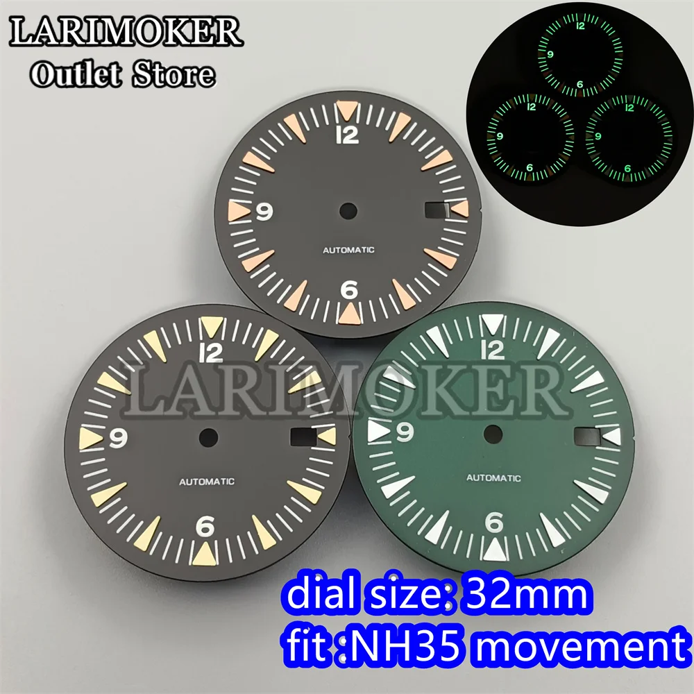 LARIMOKER 32mm watch dial/Hands fit NH35ETA2824 2836 PT5000 Miyota 8215 DG2813 movement