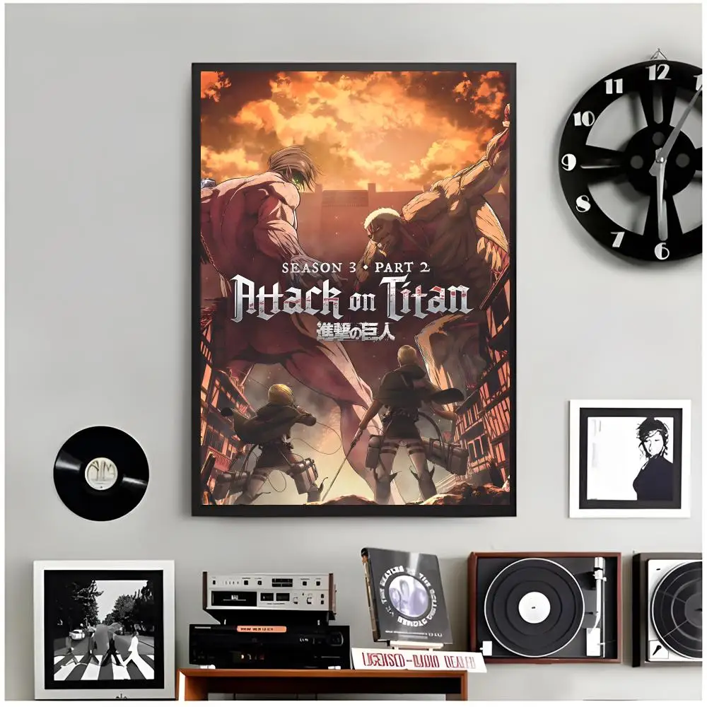 dark fantasy A-Attack on Titan Poster Modern Wall Art Home Decor Living Room Decorative Print Unframed