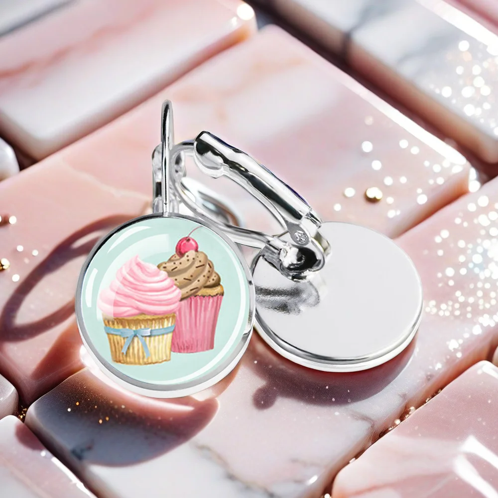 Earhook Earrings Photos of Summer Dopamine Cake Fashion Wear Jewelry for Going Out Jewelry for Sisters Shopping Gifts for Friend