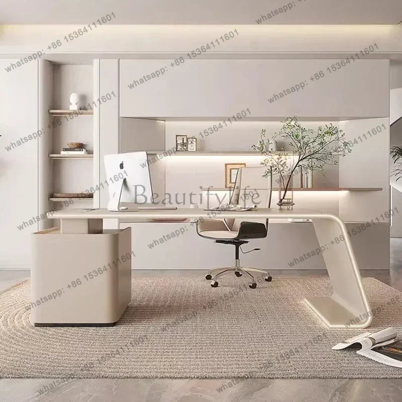 FG Study Table High End Cream Style Wabi Sabi Style Lacquer Room Offices Office Desks And Workstations Computer Desk Room Desks