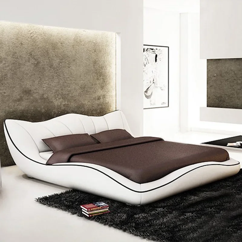 

Современная двуспальная кровать с изголовьем, размеры King Size и Queen Size, роскошная мебель для спальни
