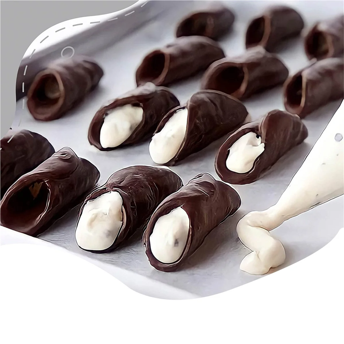 19PCS Cannoli Tubes Forms Set Stainless Steel Non-Stick Cream Horn Danish Pastry Mold for Shell Cream Roll