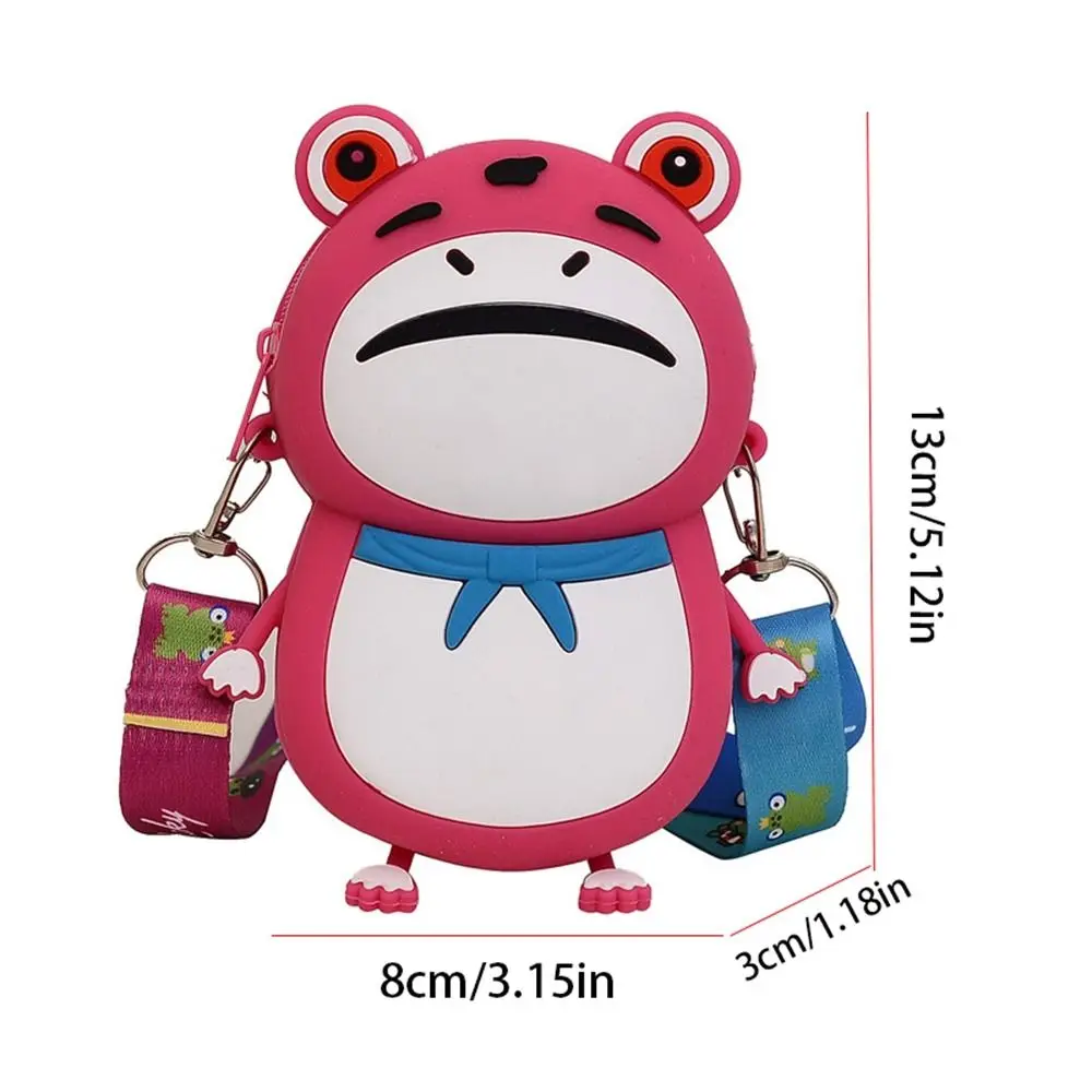 Sapo de silicone Crossbody Bag, Bolsa de ombro dos desenhos animados, Bolsa Animal Coin, Streetwear casual ao ar livre, Estilo coreano