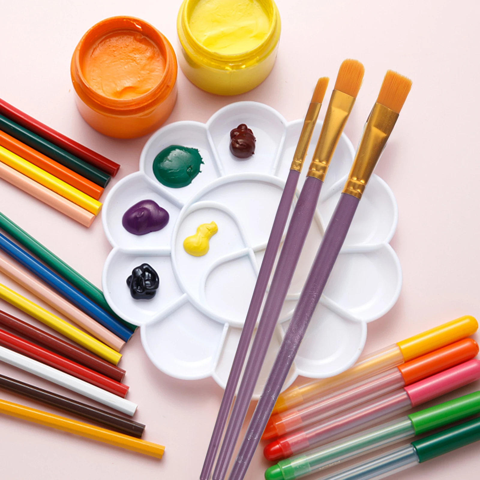 

60 Pcs Kids Drawing Brush Set Paint Brushes Professional Watercolor Artists Painting Supplies Child