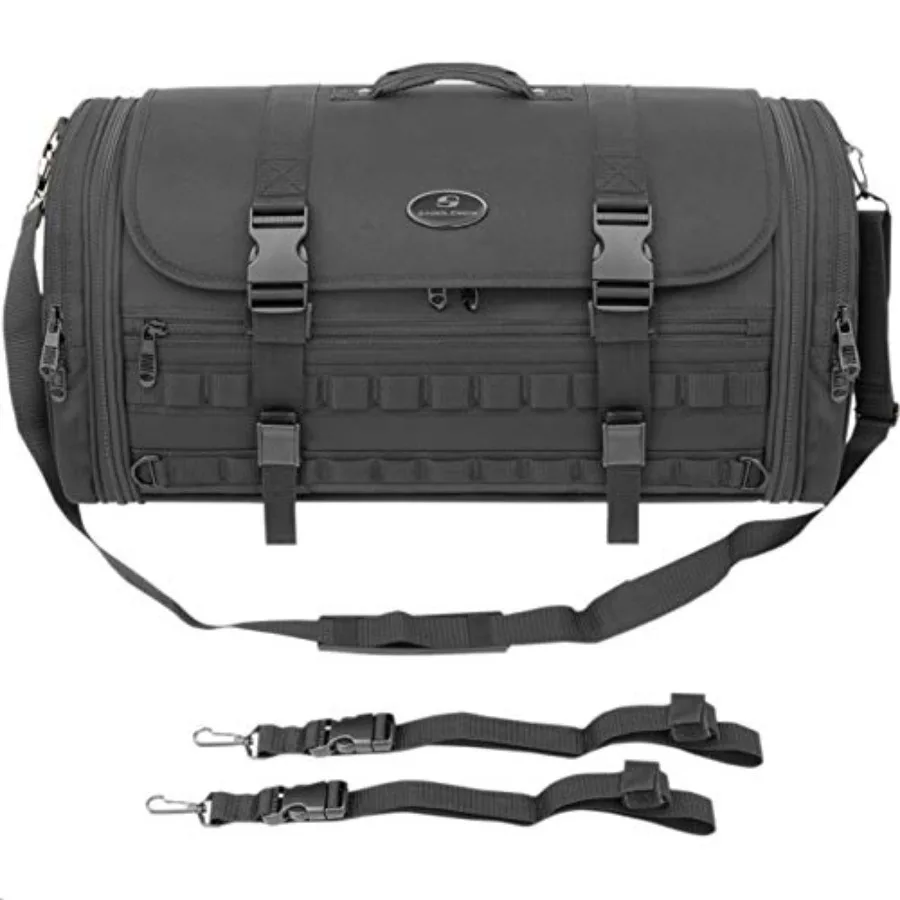 

TR3300DE Tactical Deluxe Rack Street Motorcycle Tail Bags - Black One Size