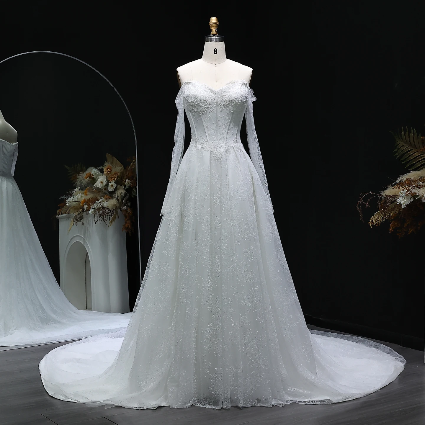 Sharon Said Elegant Ivory Sweetheart Satin Ball Wedding Dress Draped Basque Brush Train Bride Gowns 2025 SW010 Customized