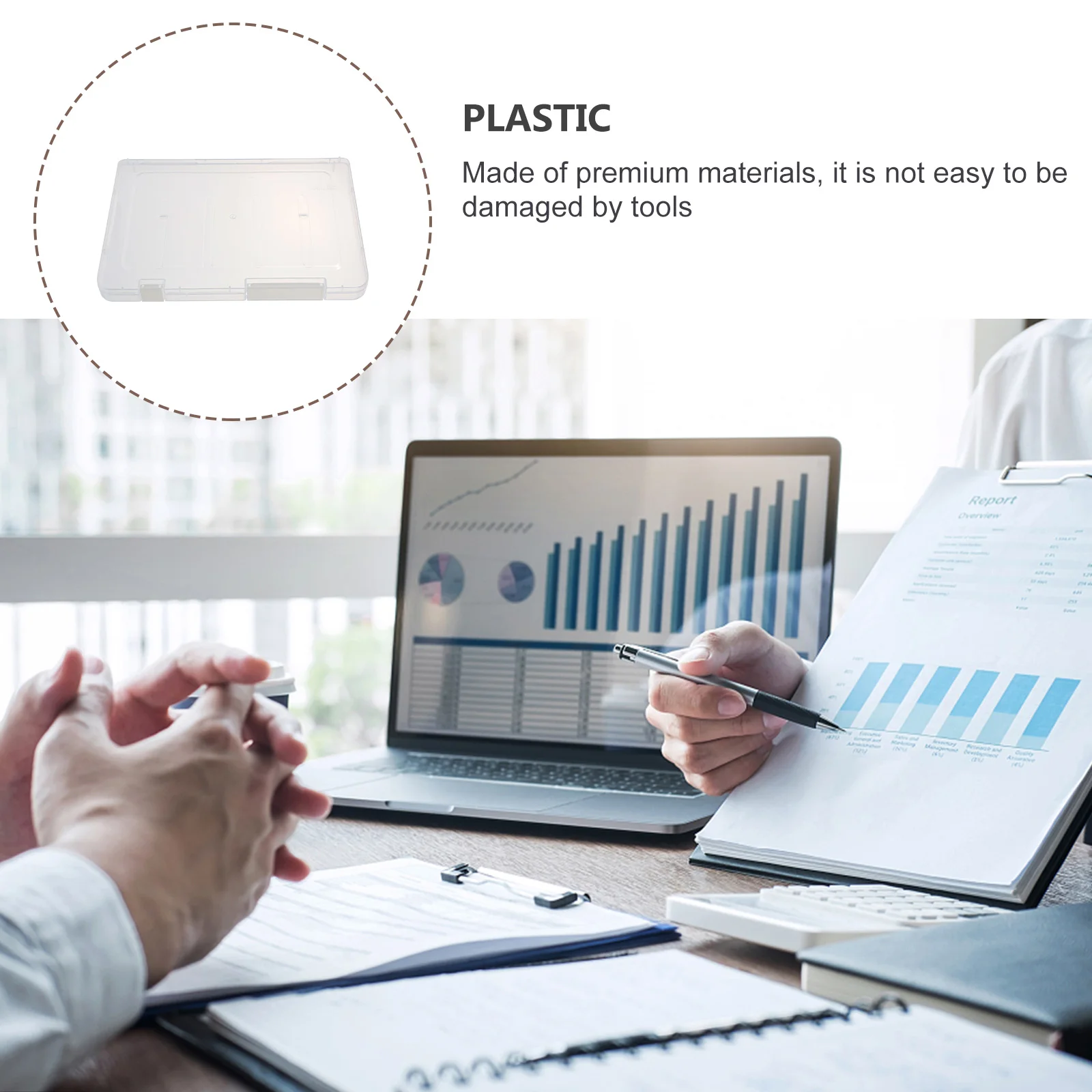 

Plastic Storage Box Office Organizer File Holder Document Container Pen Storage Lightweight For Home Study Living Room
