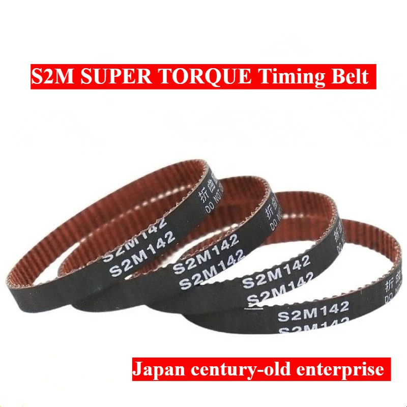 S2M150 S2M152 S2M156 S2M158 S2M160 SUPER TORQUE Timing Belt G Motor Tools Sander Treadmill Pulley Circular Teeth Rubber Belt