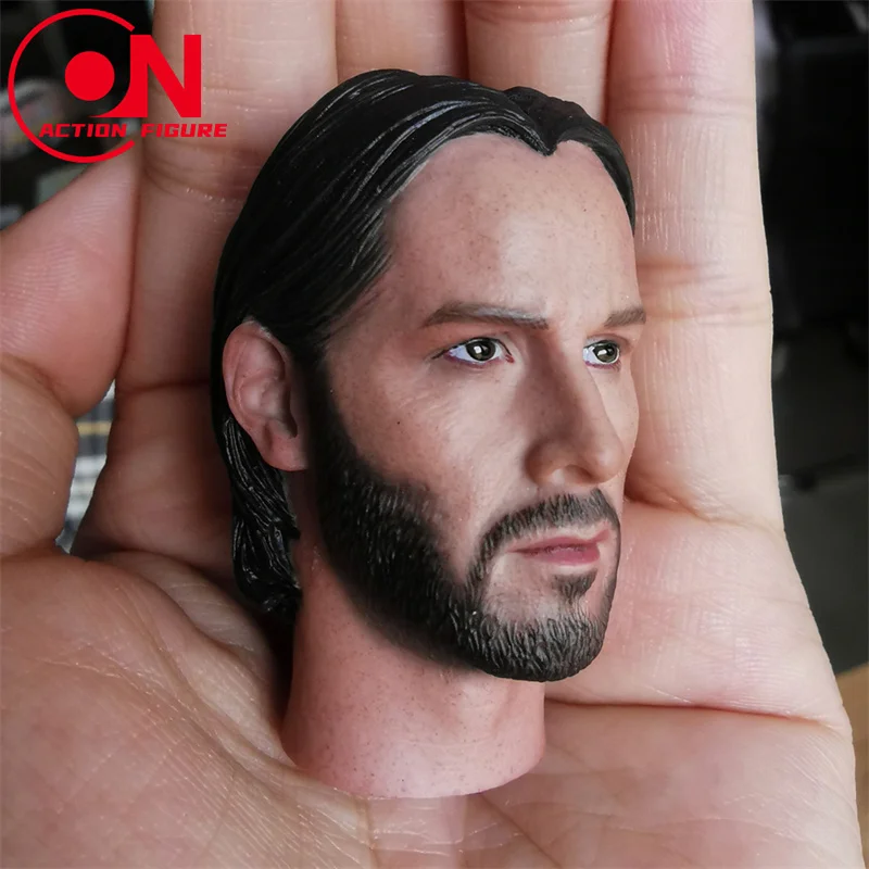 In Stock TM015 1/6 Scale Keanu Reeves Normal Head Sculpt Carving Model Fit 12-inch Male Soldier Action Figure Bodies