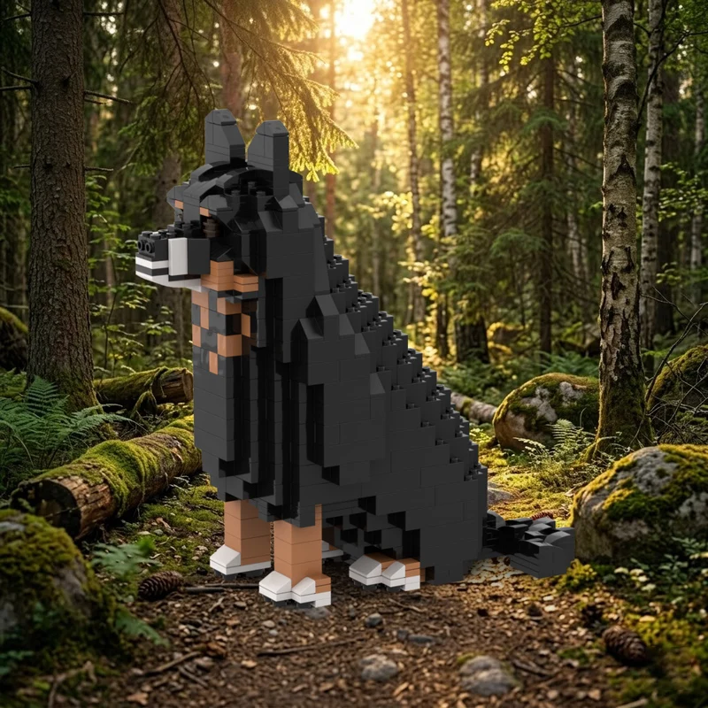 Creators Animal Series Model MOC Building Bricks Herding Dog Modular Technology Gifts Holiday Assemble Children Toys Suit