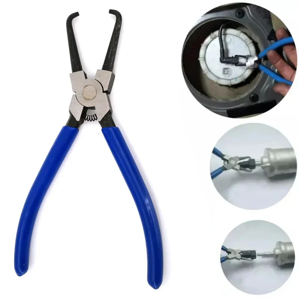 

7 Inch Fuel Hose Joint Pliers Blue Pipe Buckle Removal Caliper Joint Clamping Pliers Carbon Steel Disassembly Tools Accessories