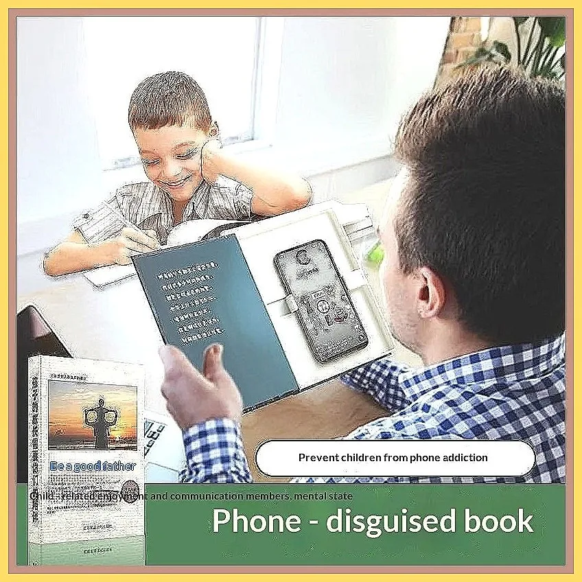 Hidden Phone Disguise Book, Multifunctional Imitation Book Reading Rack, Anti-Distraction Tool for Kids & Teens
