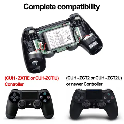 소니 PS4 PS4 Pro/슬림 CUH-ZCT1E CUH-ZCT1U CUH-ZCT2 또는 CUH-ZCT2U 교체용 배터리용 1000mAh 3.7V 게임 패드 무선 컨트롤러