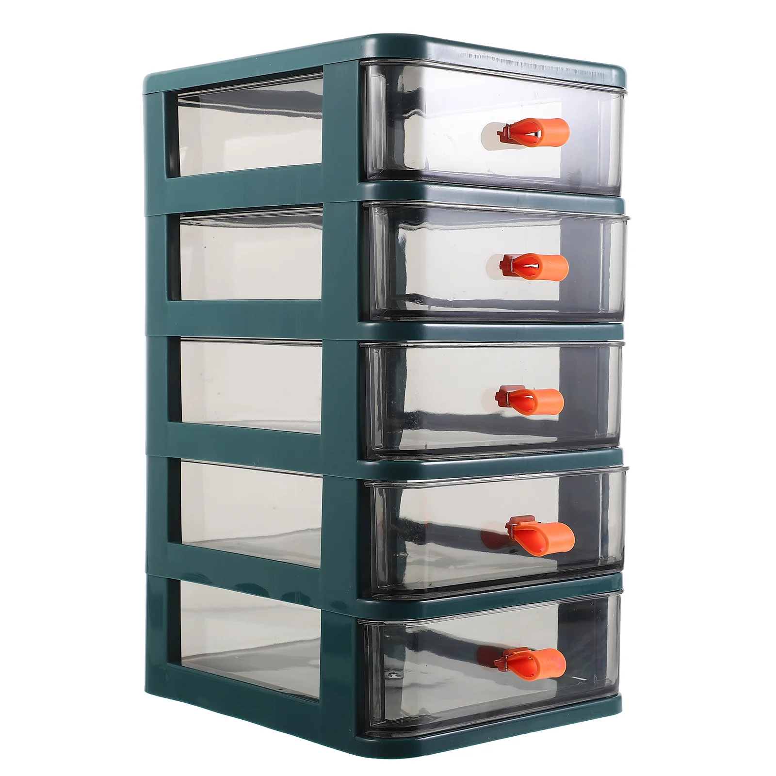 Stationery Storage Box (five-layer Green) Drawer Makeup Organizer Office Accessories Shelving Unit