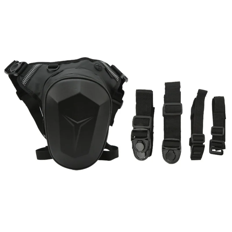 Motorcycle Drop Leg Bag With Reflective Strip Water Resistant Waist Pack For Outdoor Hiking Traveling Fishing Unique Pattern