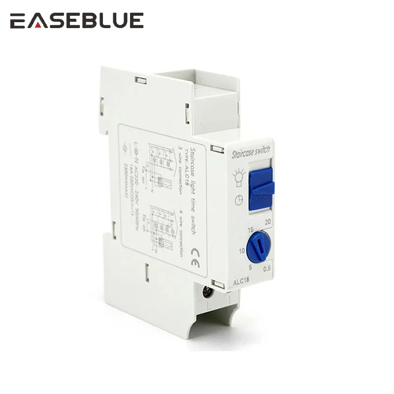 Din Rail Staircase Lighting Timer Switch 16A 220VAC for Corridor Lighting Mechanical Din Rail timer ALC18 Timer Relay Factory