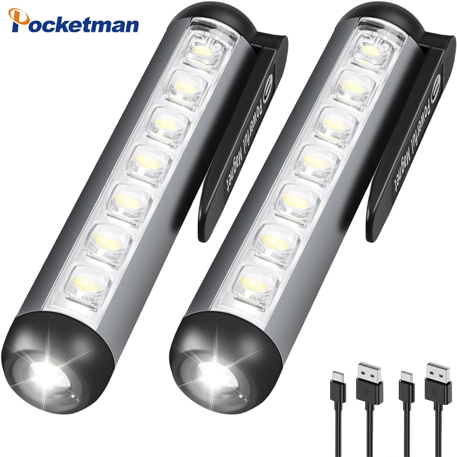 

Super Bright LED Flashlight Rechargeable Emergency Torch Portable Work Light with Magnet COB Side Lights Outdoor Camping Lights