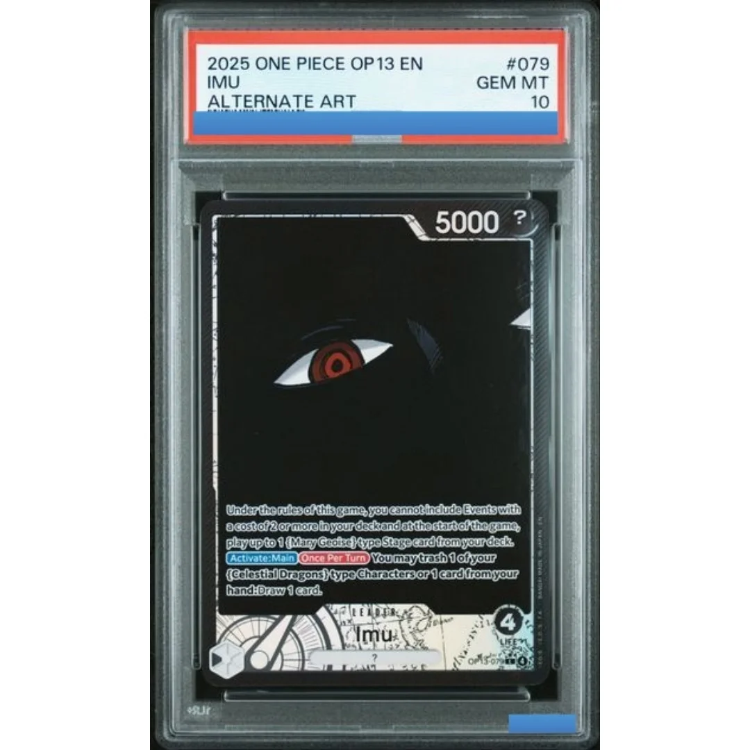 

DIY ONE PIECE OP13-079 CARRYING ON HIS WILL IMU ALTERNATE ART Authentication Grading 10 Collection Game Card