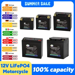 12V Lithium LiFePO4 Motorcycle Starting Battery 2Ah 4Ah 6Ah 8Ah 12Ah 16Ah Scooter Snowmobile Jet Ski UTV Batteries Rechargeable