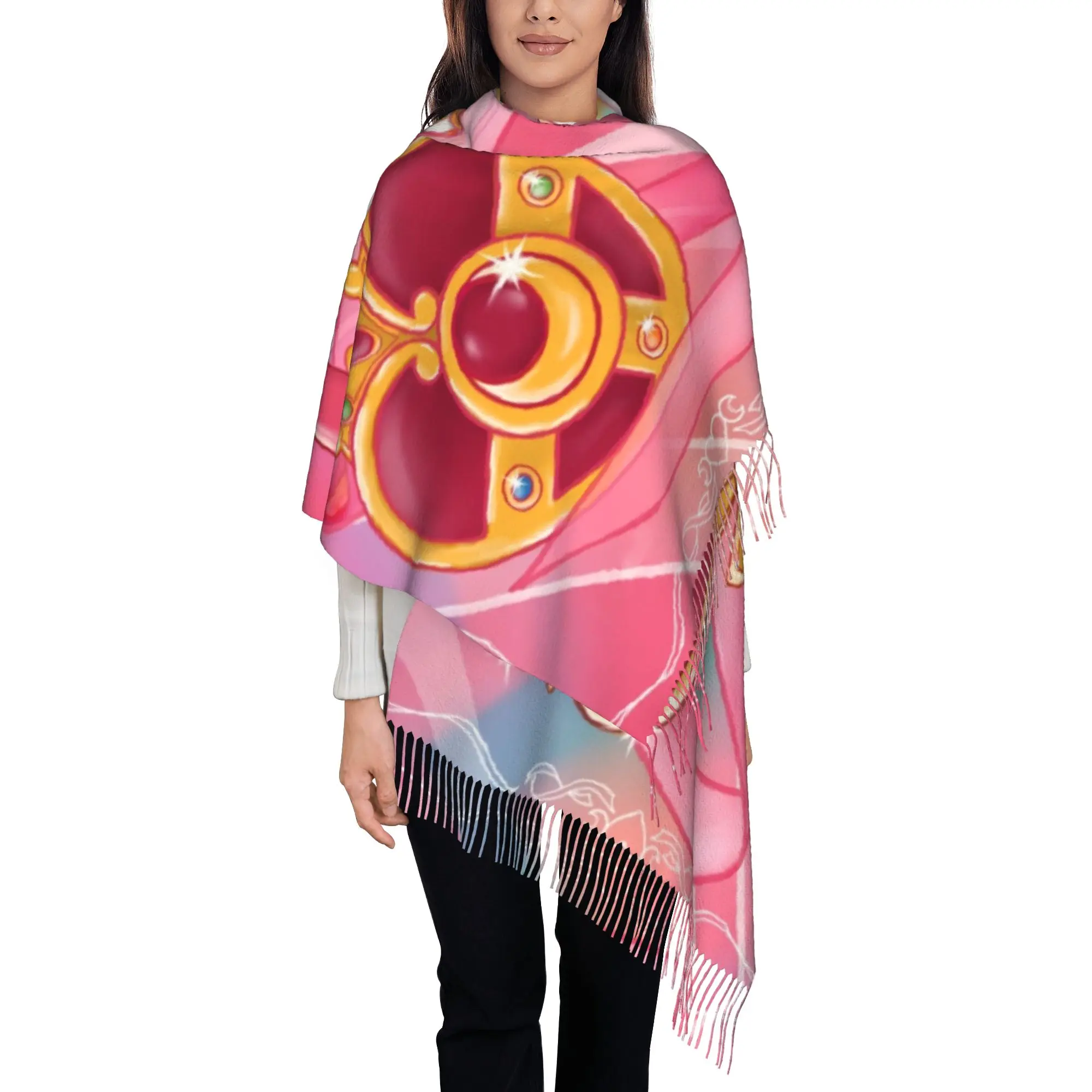 Sailor GuardiansTassel Scarf S-Sailor Moon Winter Hot Selling Winter Warm Birthday Tassel Scarf