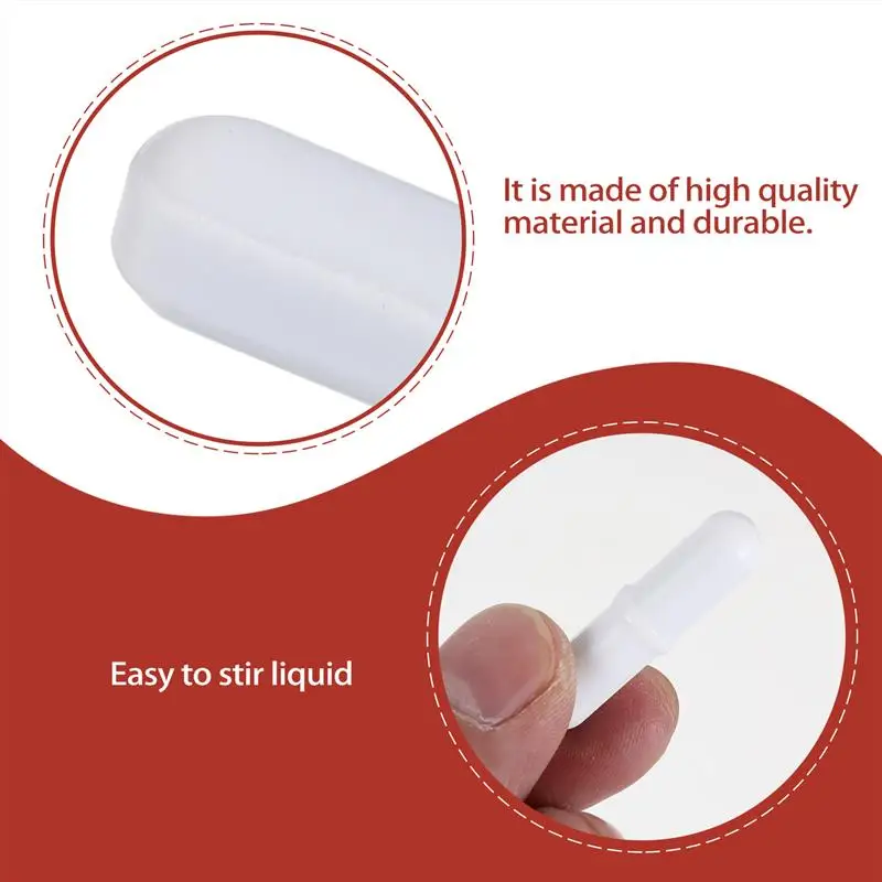 5Pcs Laboratory Magnetic Bar Cylindrical Magnetic Stirrer Rod Stirrer- Mixer Stir Bars Magnetic Stirrer School Laboratory