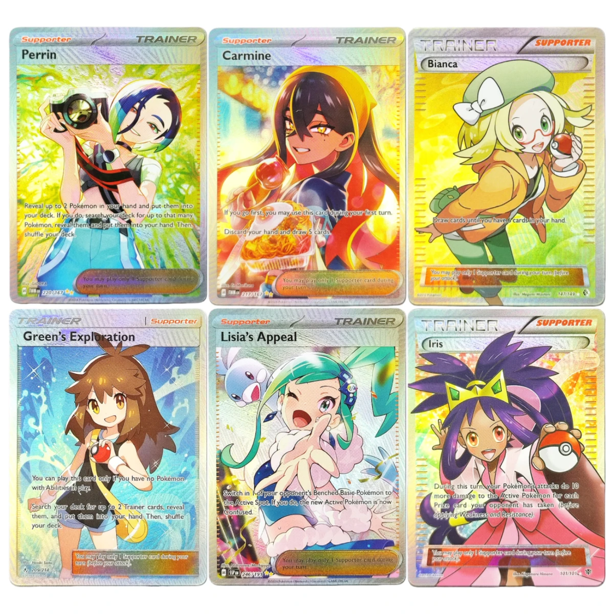 مجموعة بطاقات هولو لمدرب بوكيمون TCG الإنجليزي DIY - Lillie Synthia N والمزيد من الشخصيات المشهورة، بطاقات الألعاب القابلة للجمع #6