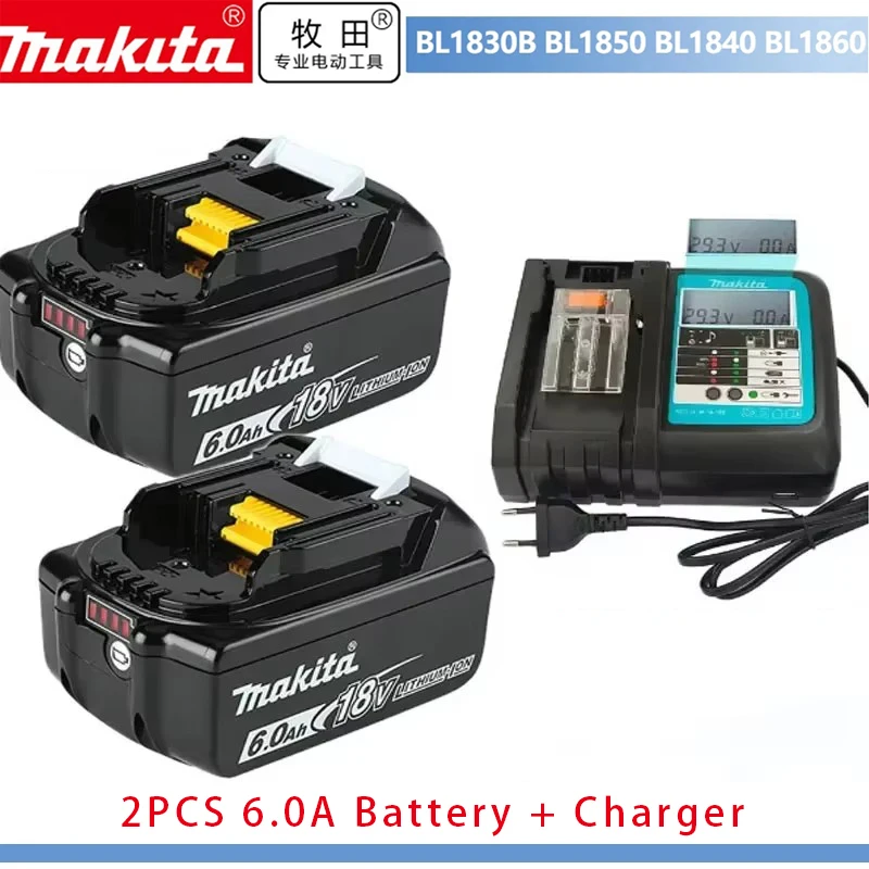 Genuine Makita 6Ah for Makita 18V Battery BL1830 BL1850B BL1850 BL1840 BL1860 BL1815 BL1820 Replacement Lithium Battery