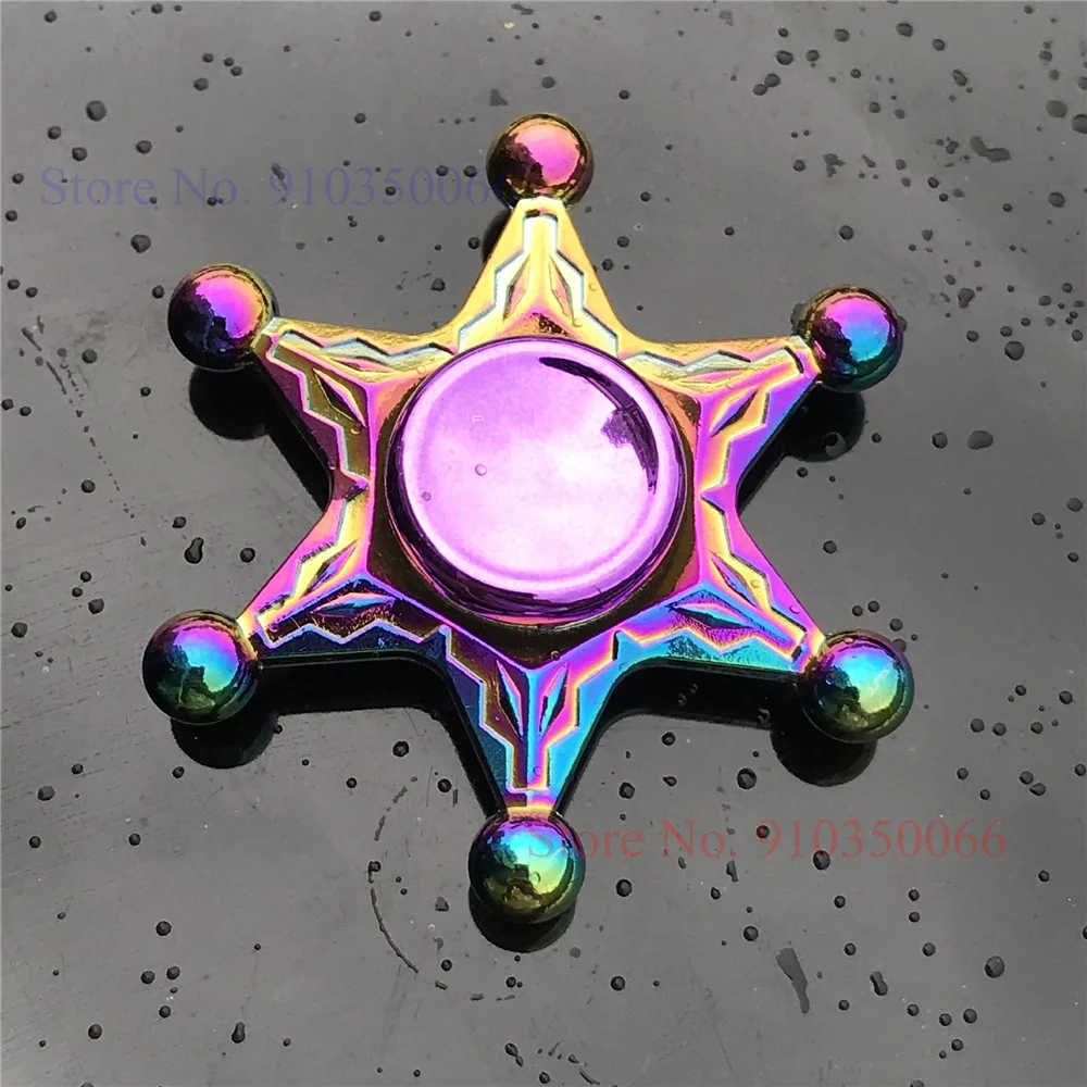 Brinquedo de metal colorido fidget spinner para crianças adultas anti-ansiedade adhd alivia o estresse criativo dedo spinner menino presente de