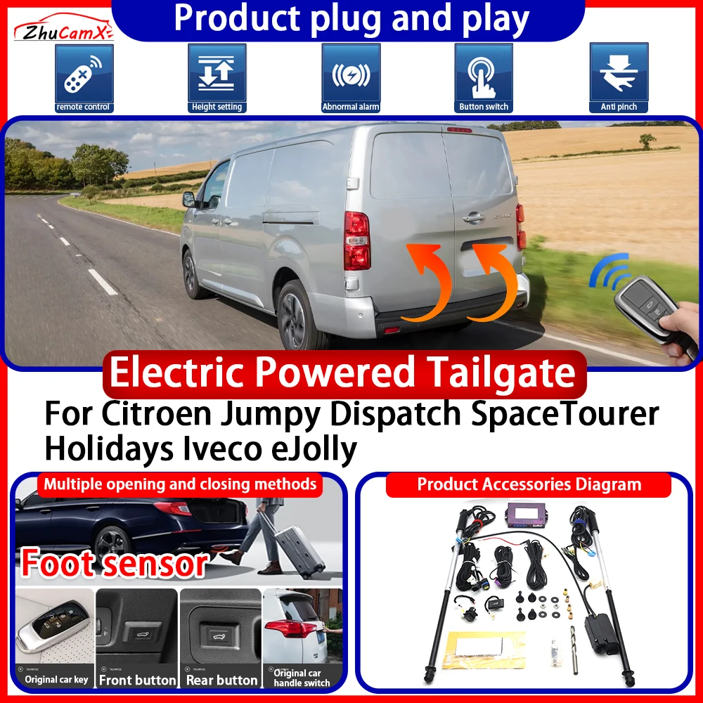 OEM Powered Tailgate for Citroen Jumpy Dispatch SpaceTourer Holidays Iveco eJolly Anti Pinch Smart Intelligent Control Gate