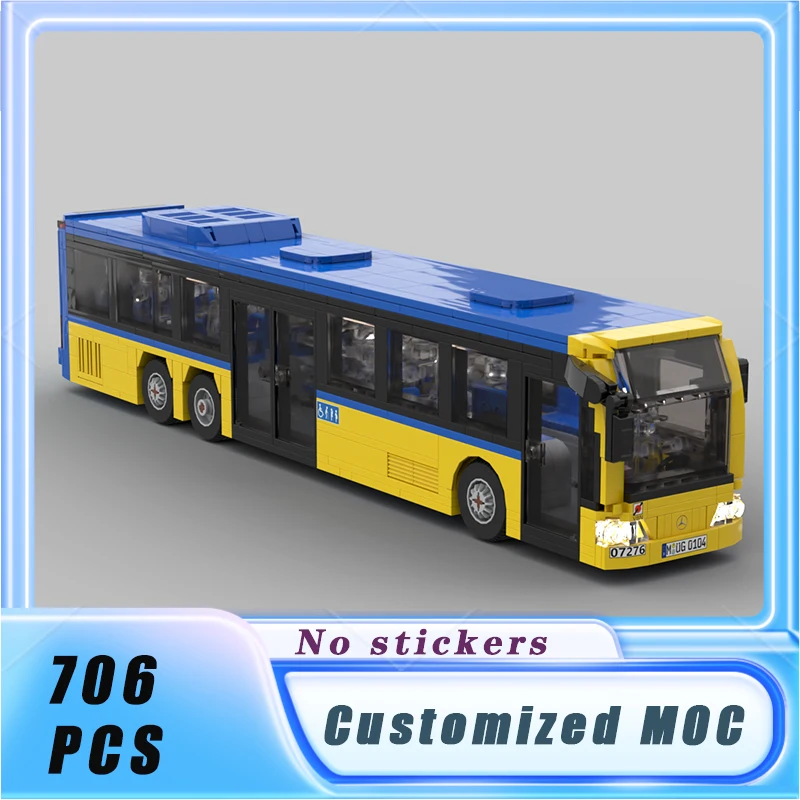 City Vehicle MOC Citaro L Bus Building Blocks Model Bricks Sets Assemble Display Children's Toys Gifts 706PCS