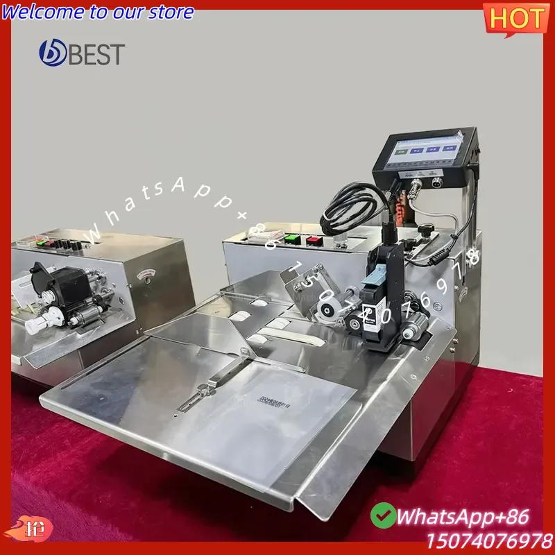 2026 Stainless Steel Touch Screen Expiry Date Inkjet Printer Automatic Date Coding Machine for Paper Plastic Bags