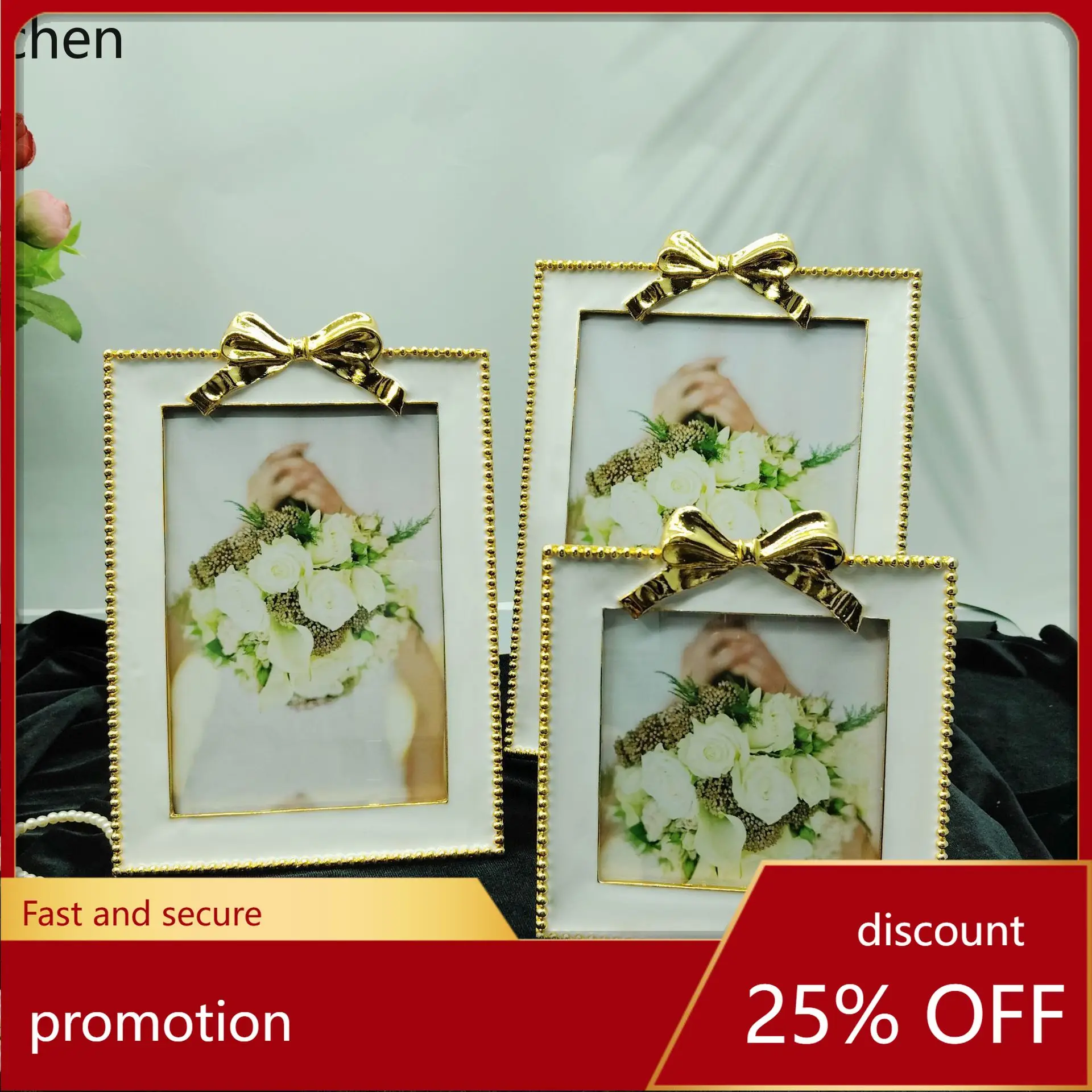 

Hxl bow metal photo frame display stand enamel color minimalist photo frame display stand